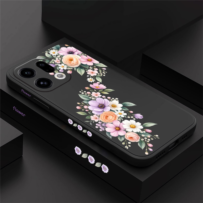 Oppo Reno 12 - Pink Small Floral Flower Phone Case