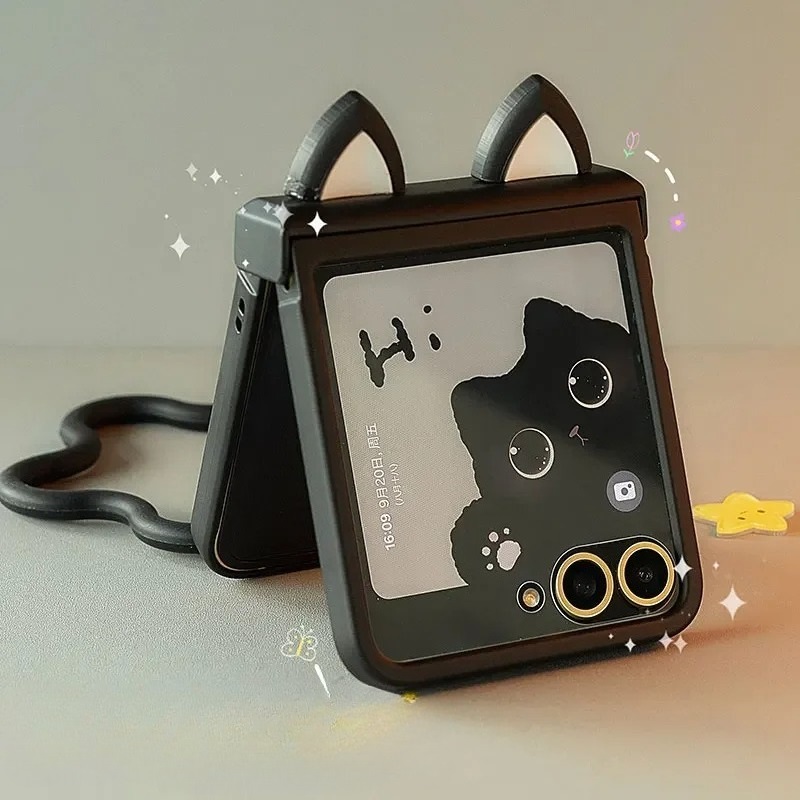 Cute Ears Hinge Phone Case For - Motorola Tablet Accessories ulasan dan harga