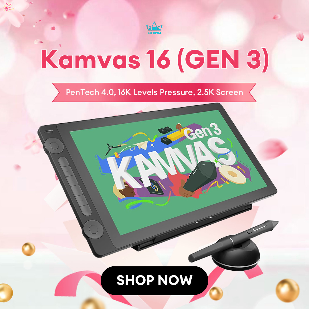Huion Kamvas 16 (Gen 3) Graphi - Graphic Tablet Accessories ulasan dan harga